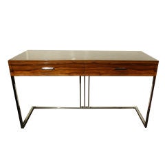 Vintage Art Deco Chrome and rosewood writting table.