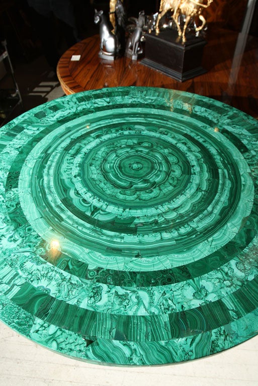19th Century BRONZE TABLE  BASE//MALACHITE TABLE TOP (TOP SOLD)