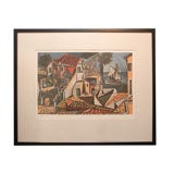Picasso Framed Lithograph of French Riviera