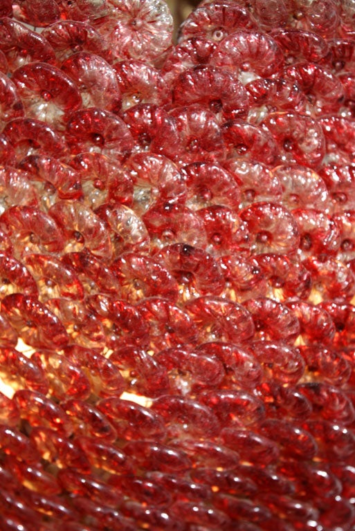 Red Glass Beaded Chandelier 2