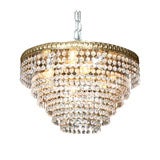 Vintage Flush Mount Crystal Wedding Cake Chandelier