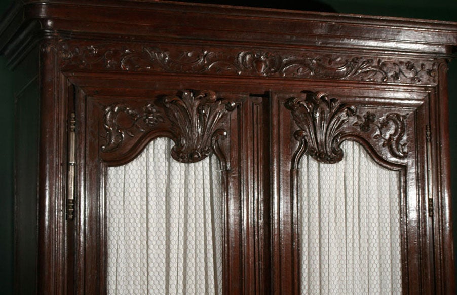 Carved French Oak Armoire