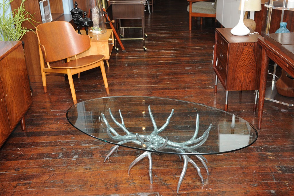 American Arthur Court Antler Coffee Table