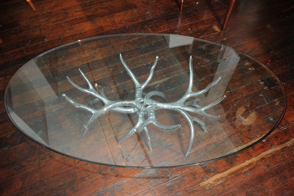 Aluminum Arthur Court Antler Coffee Table