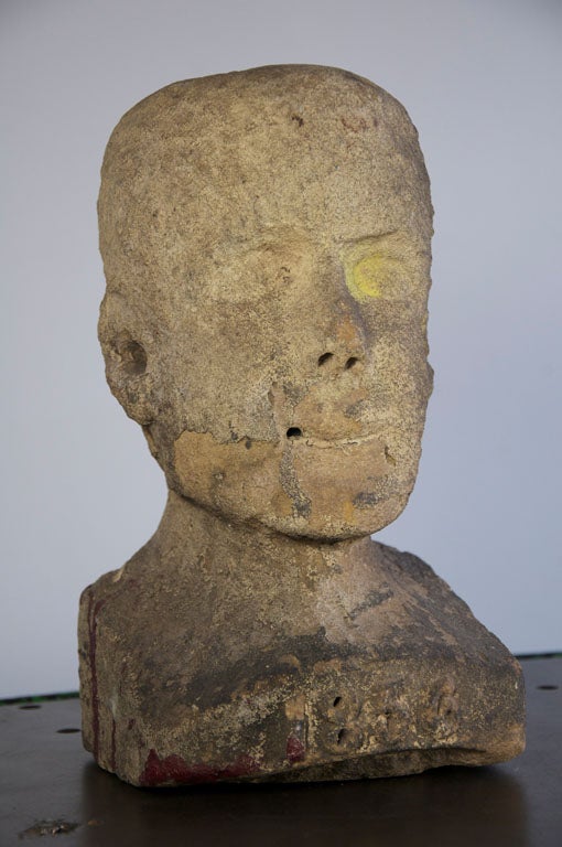 Carved Stone Bust