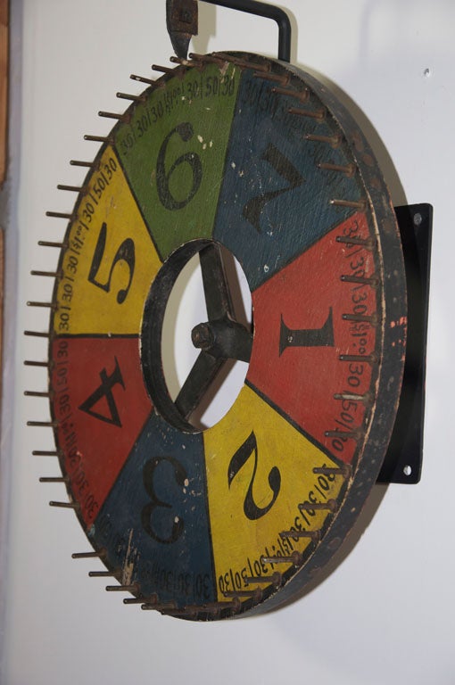 Wood Early Colorful Carnival Game Wheel