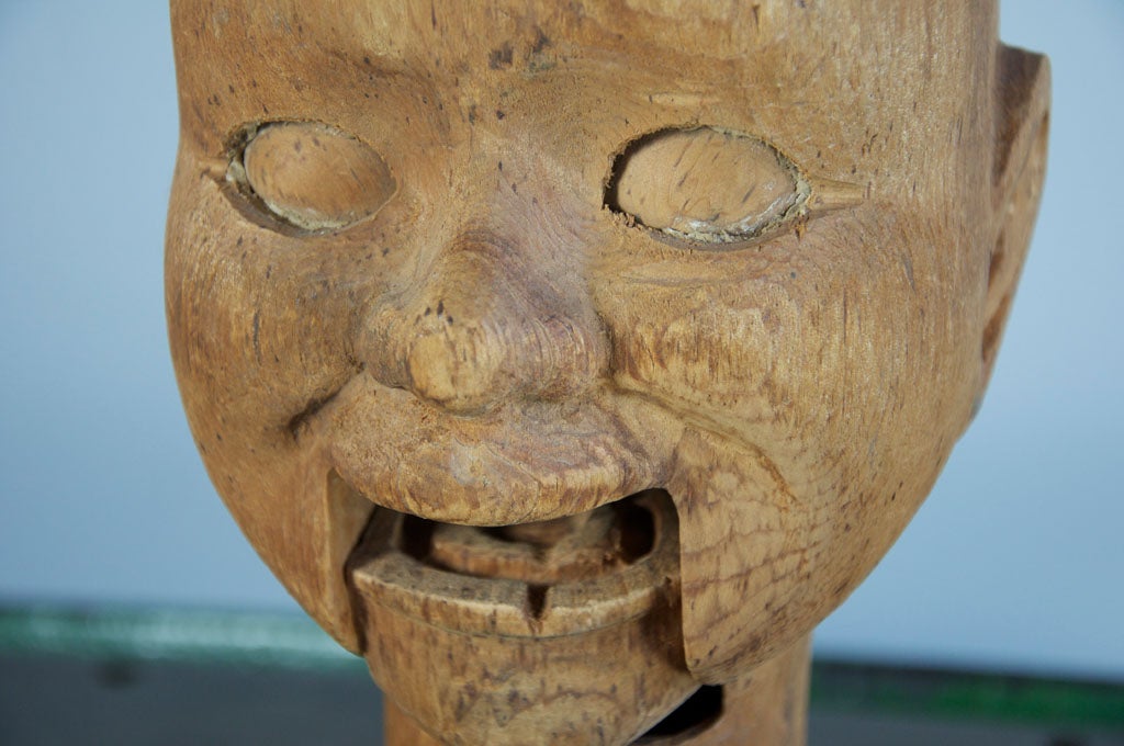 Vintage Wood Carved Ventriloquist's Dummy Head at 1stDibs custom made