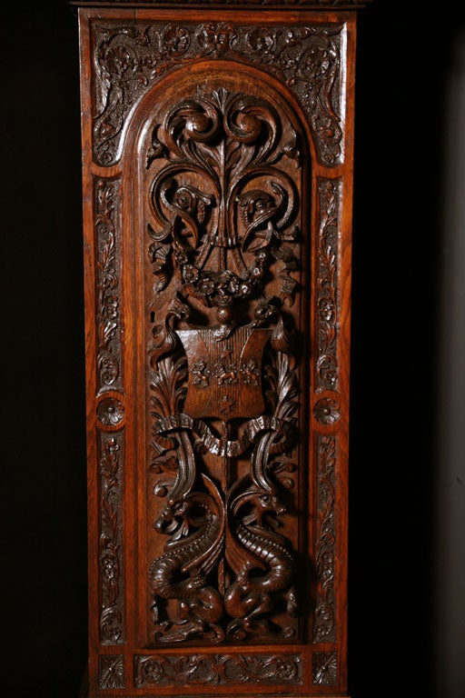 A 19th c. Carved  English Musical Longcase / Grandfather Clock For Sale 2