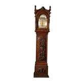 A 19th c. Carved  English Musical Longcase / Grandfather Clock
