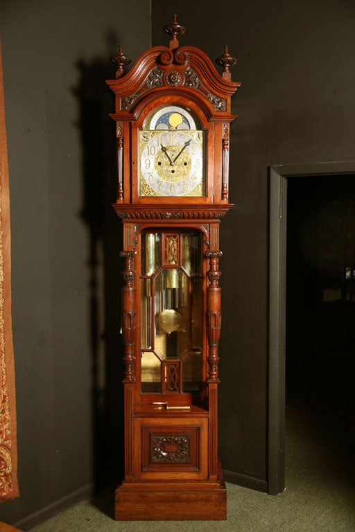 British A 19th c. English Musical Longcase / Grandfather Clock For Sale