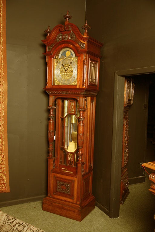 A 19th c. English Musical Longcase / Grandfather Clock of Architectural form