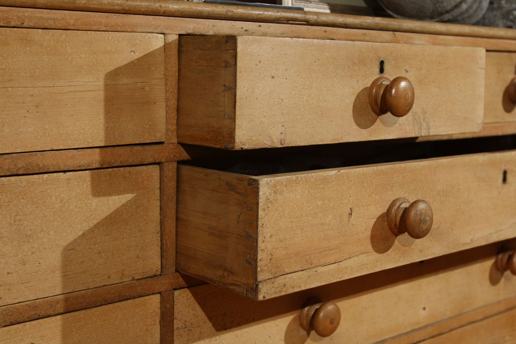 Large 19th C English Pine Step-Back Cupboard 1