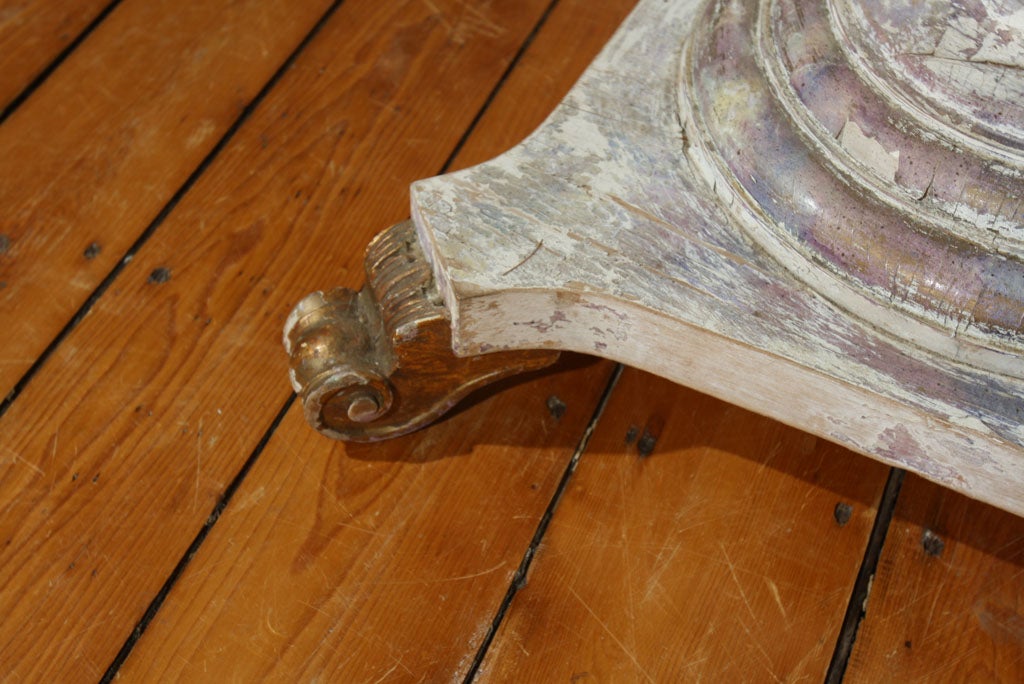 Hand-Carved Stunning Carved Center Table with Green Granite Top
