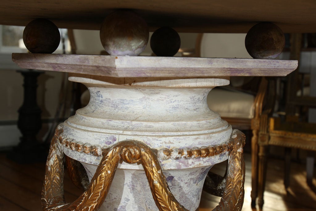 Giltwood Stunning Carved Center Table with Green Granite Top