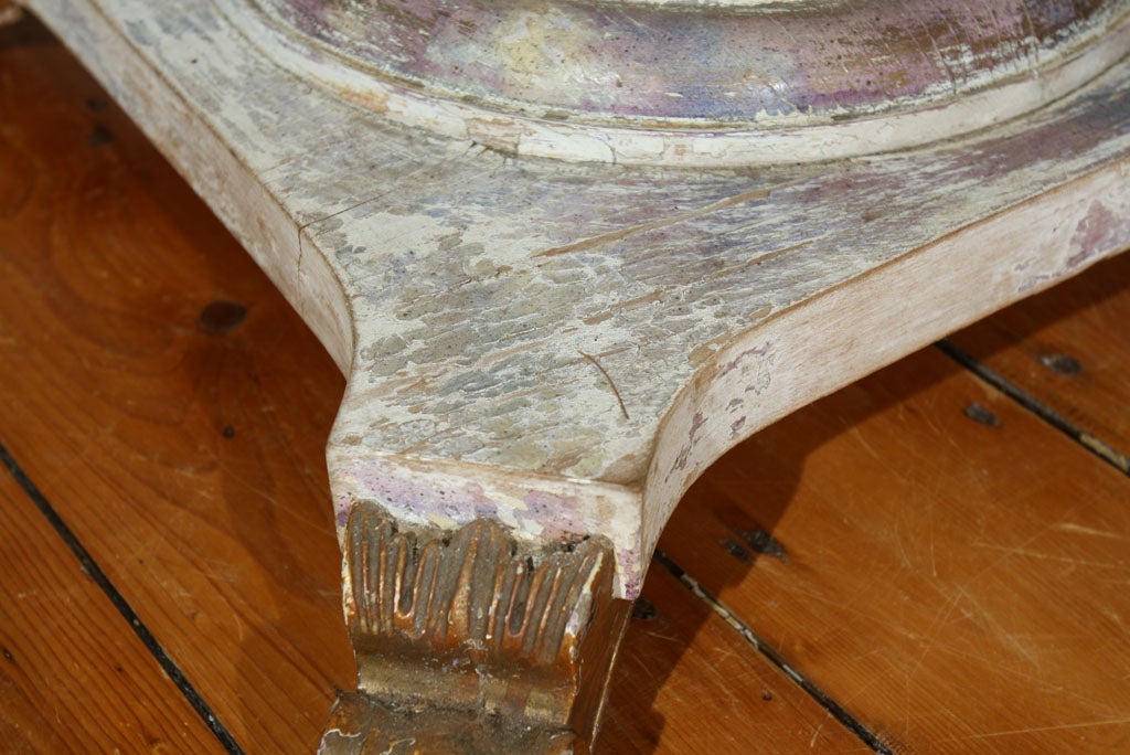 Stunning Carved Center Table with Green Granite Top 2