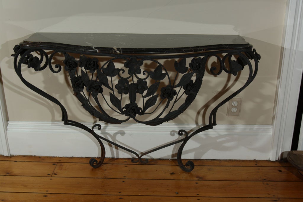 Fabulous Wrought Iron Console Table For Sale at 1stDibs