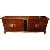 French Art Deco Palisander Marquetry,  M-O-P Buffet/ Leleu Style