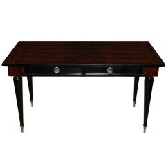 French Art Deco Exotic Macassar Ebony Writing Desk