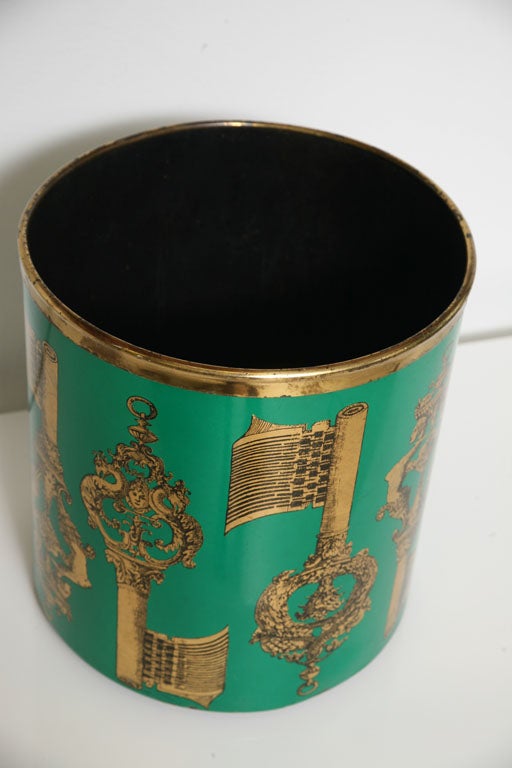 Italian Piero Fornasetti Waste Can