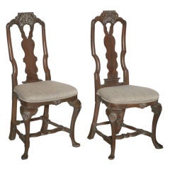 Vintage Matched Pair Swedish Rococo Chairs