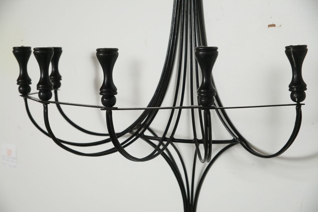 Pair Monumental 1950s French Steel Sconces 5