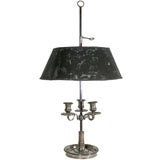 French Bouillotte Lamp in Argent Hache