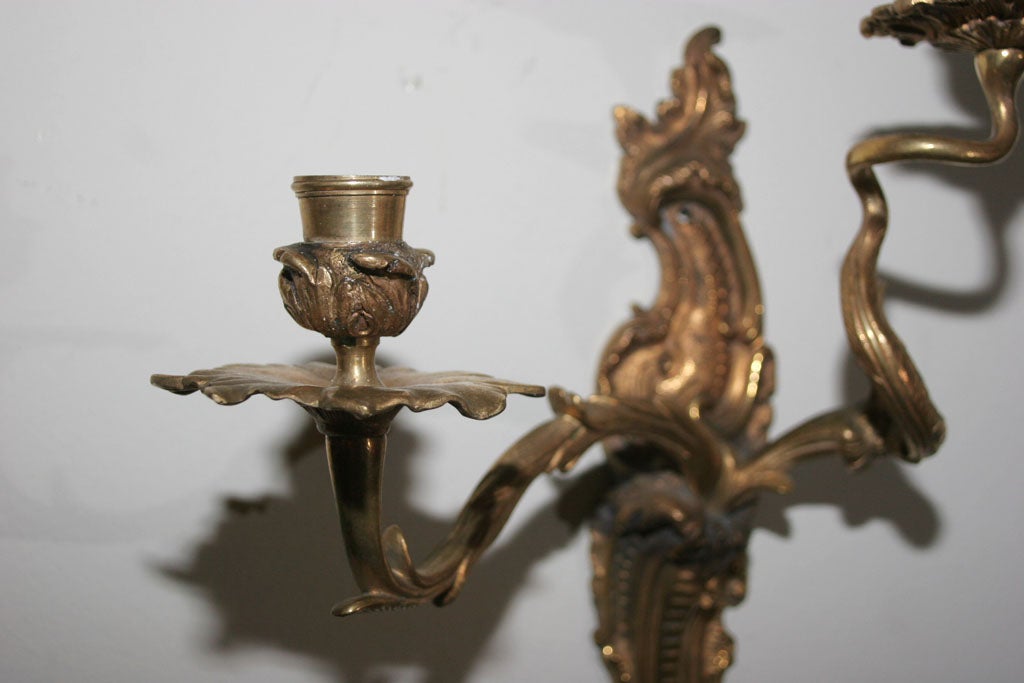 Wall Sconces Gilt Bronze French Rococo Louis XV 18th Century France  For Sale 4