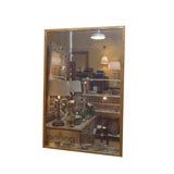 French Antiqued Segmented Mirror with Rosettes