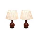 Pair of Oxblood Lamps