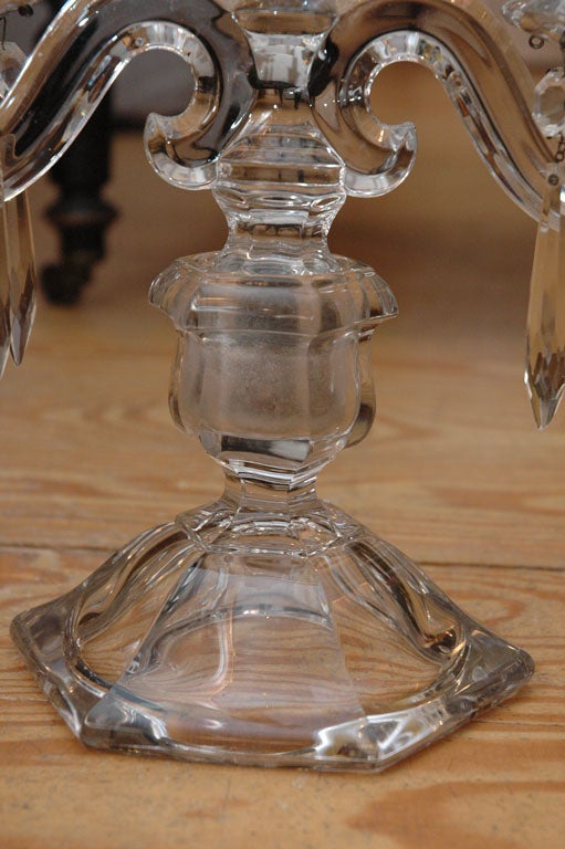 Crystal Pair of Heisey Candelabra