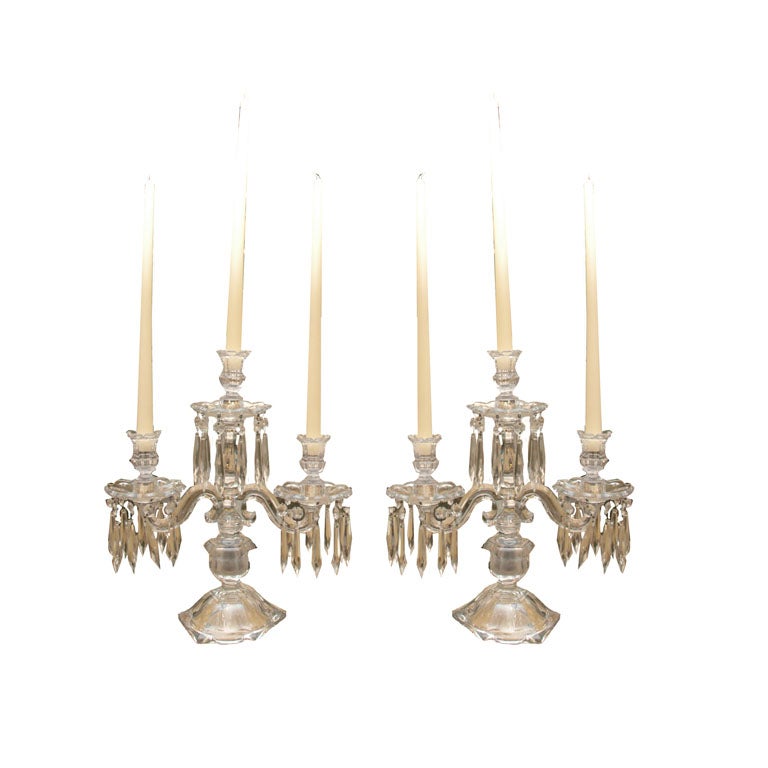 Pair of Heisey Candelabra
