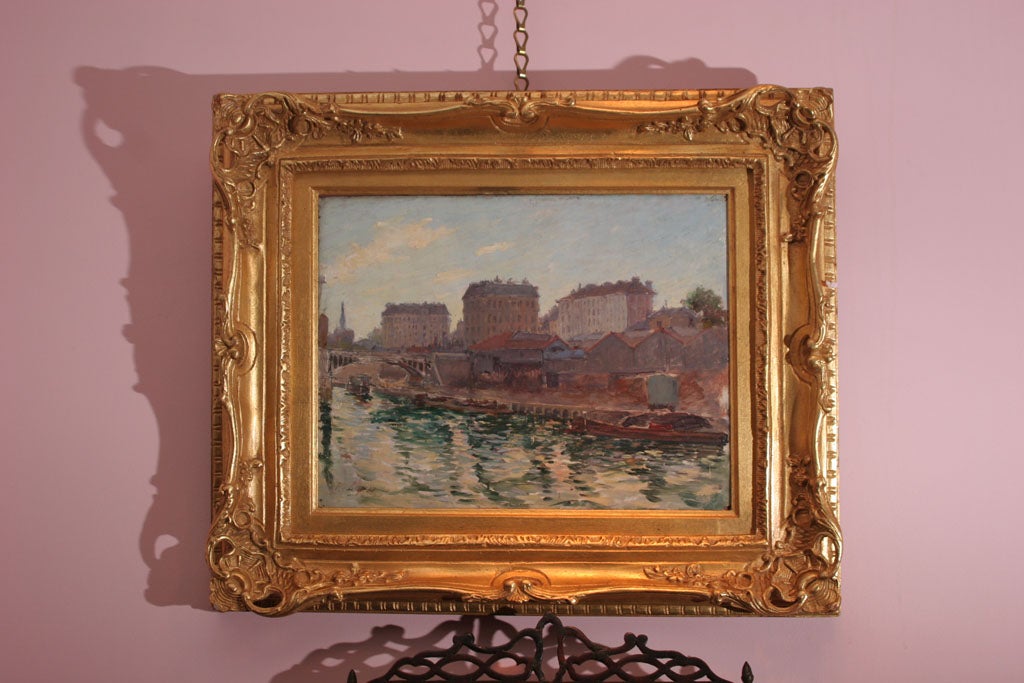 "The Seine, Paris" by Remy Landeau. Circa 1900