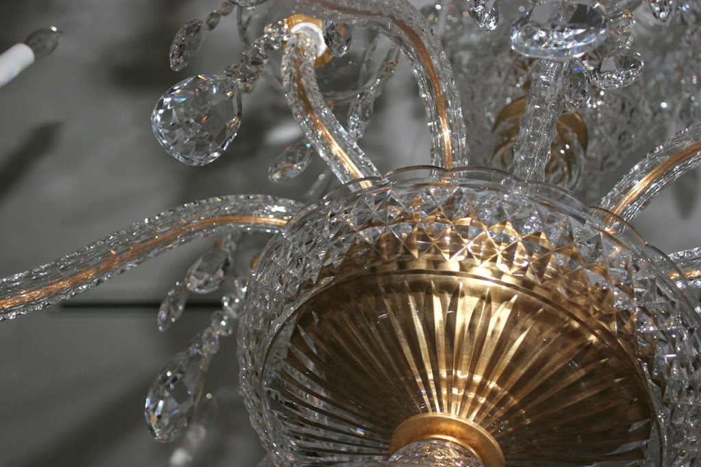 Georgian Custom Made to Order Cut Crystal Chandelier from One to Three Tiers For Sale