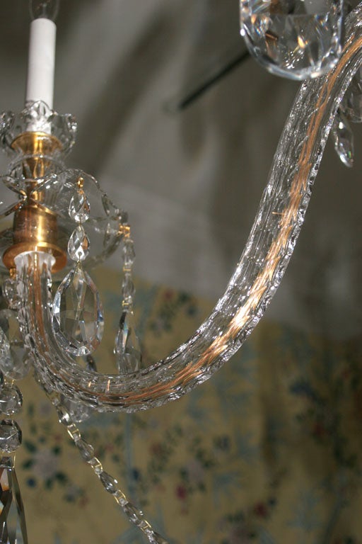 American Custom Made to Order Cut Crystal Chandelier from One to Three Tiers For Sale
