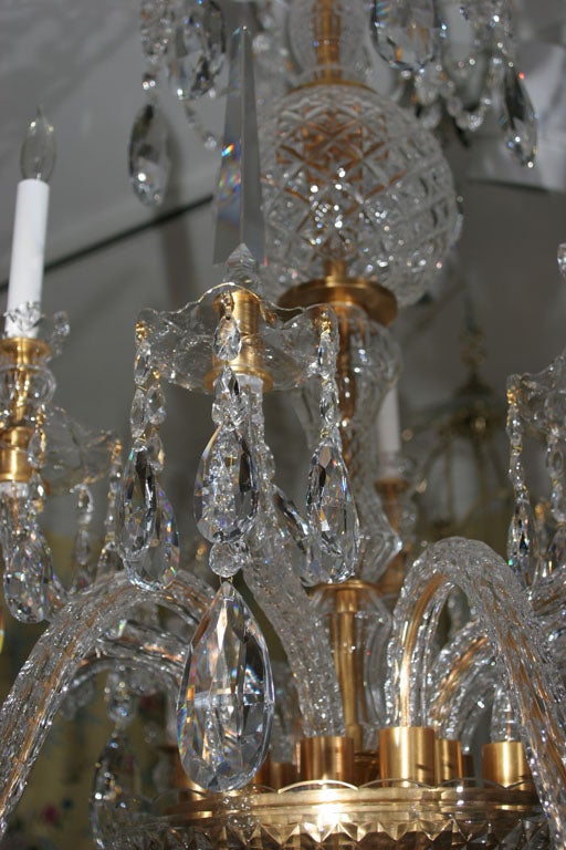 Custom Made to Order Cut Crystal Chandelier from One to Three Tiers In Excellent Condition For Sale In New York, NY