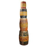 Antique Rare Set of  Painted Advertising Barrels