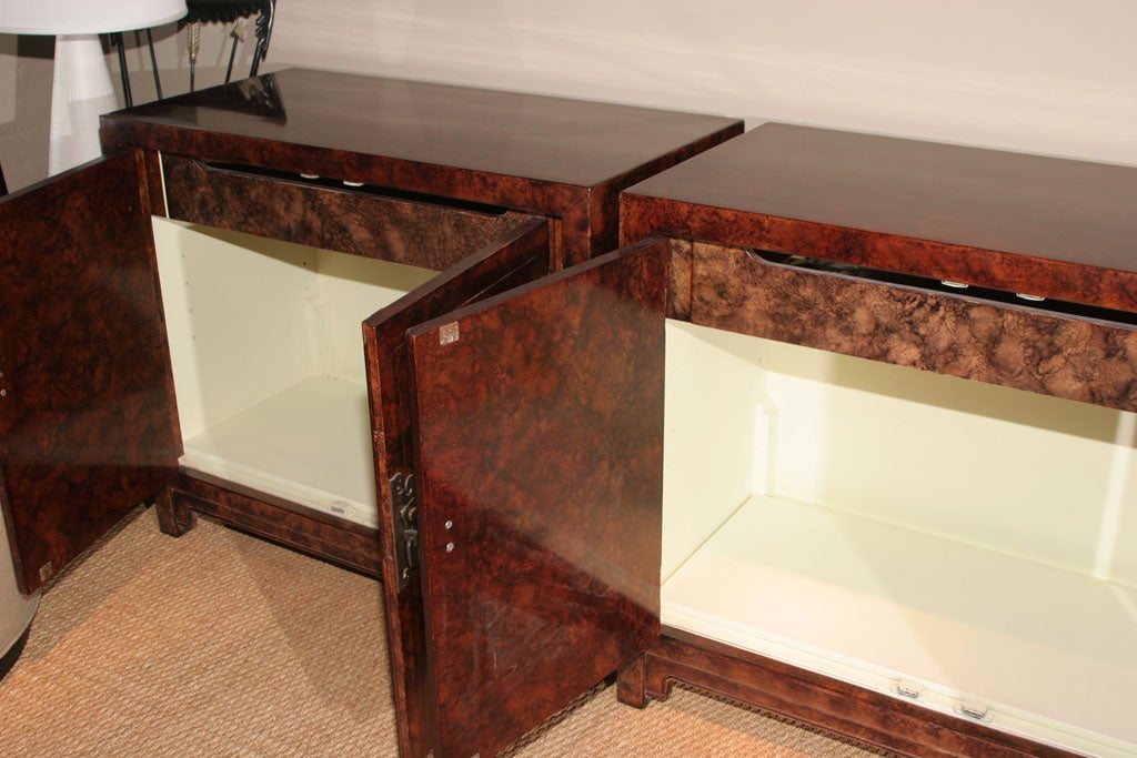 Pair of lacquered Asian inspired chests For Sale 4