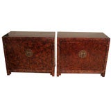Pair of lacquered Asian inspired chests