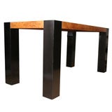 Burl desk by Milo Baughman