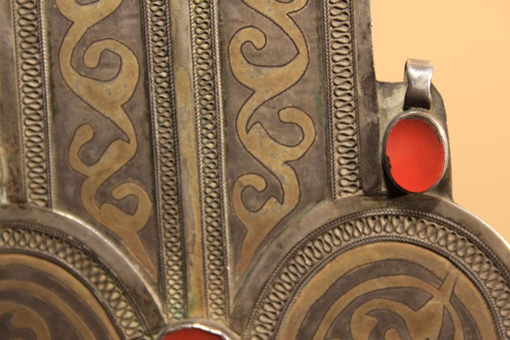 Tekke Turkoman Tribal Silver Asyk Pendant 5