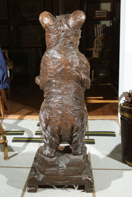 Black Forest Bear Figural Umbrella Stand For Sale 1