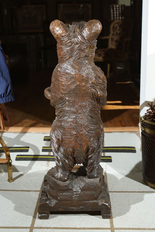 Black Forest Bear Figural Umbrella Stand For Sale 2