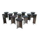 Vintage ROYALTON END TABLES, by Philippe Starck, for Driade Spa, c.1988,