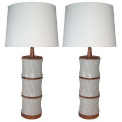 Pair of Large 1950's Gordon Martz Table Lamps