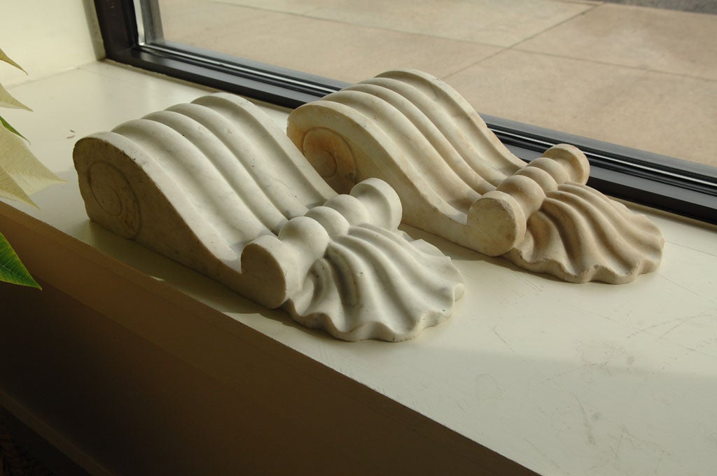 Pair of Marble Corbels For Sale 4