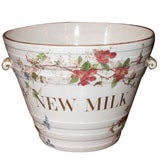 Large Milk Pail with Roses