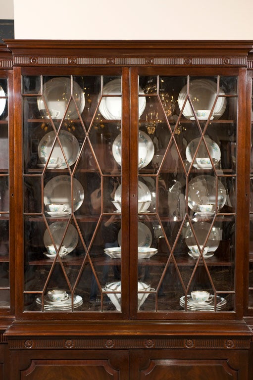 Breakfront Mahogany China Cabinet by Baker 1