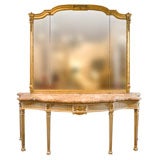 Adams Style Console Sideboard and Mirror