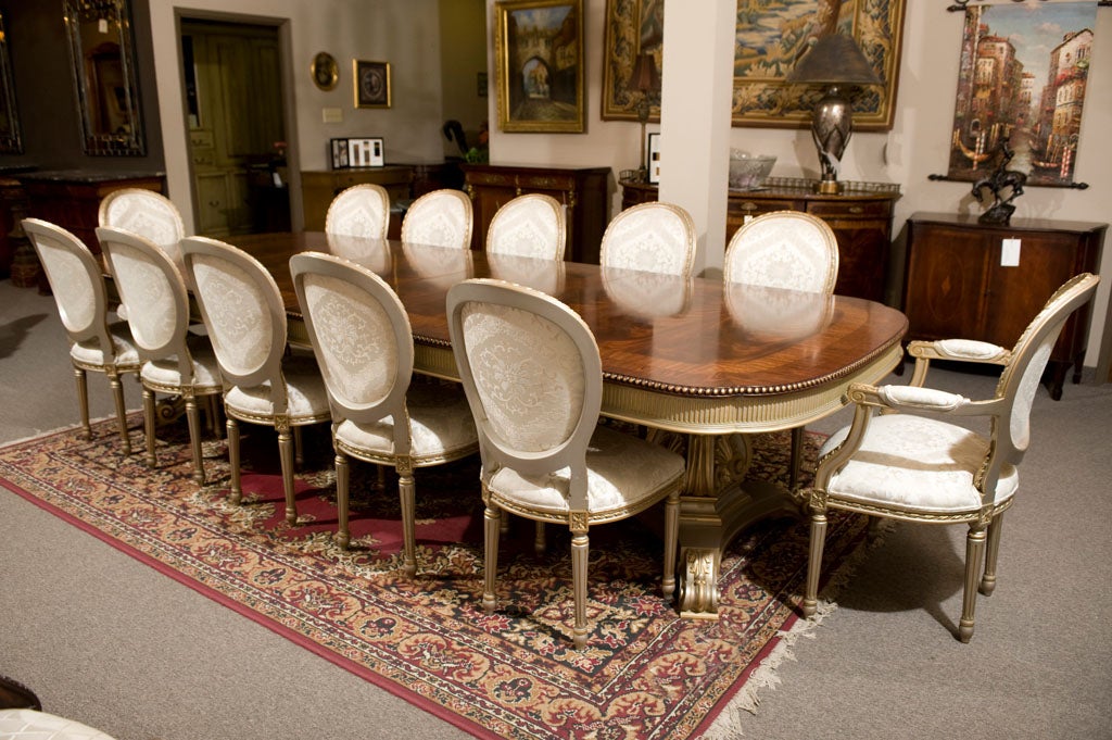 Mahogany Dining Table and 12 Chairs Set at 1stDibs mahogany dining table set