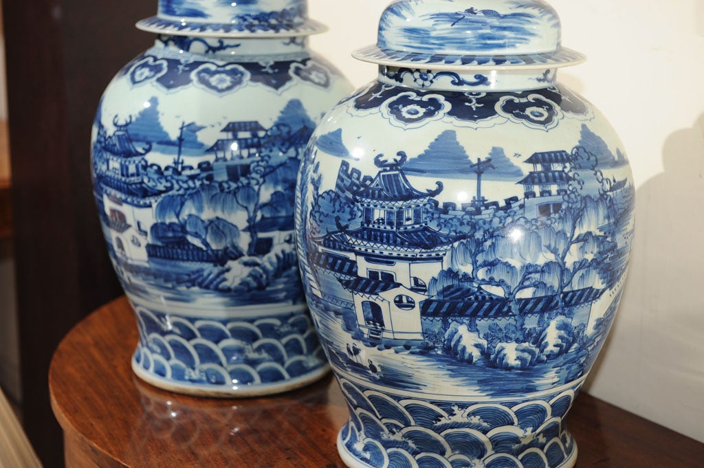 Pair of Chinese covered jars 2